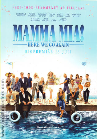 Mamma Mia! Here We Go Again 2018 movie poster Amanda Seyfried Andy Garcia Celia Imrie ABBA Ol Parker Musicals
