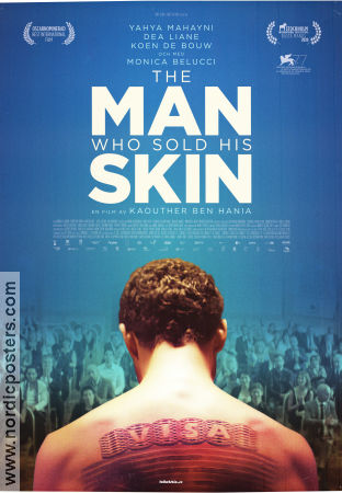 Man Who Sold His Skin 2020 movie poster Yahya Mahayni Dea Liane Koen De Bouw Kaouther Ben Hania