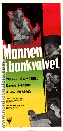Man in the Vault 1956 movie poster William Campbell Karen Sharpe Anita Ekberg Andrew V McLaglen Film Noir