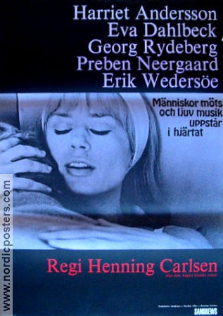 Människor möts och ljuv musik uppstår i hjärtat 1967 poster Harriet Andersson Henning Carlsen