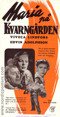 Maria på kvarngården 1945 poster Viveca Lindfors Arne Mattsson