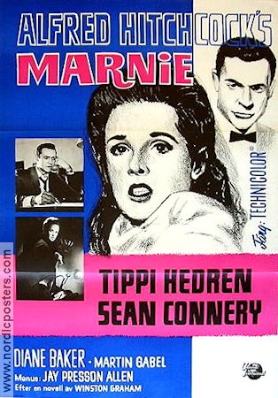 Marnie 1964 movie poster Tippi Hedren Sean Connery Alfred Hitchcock