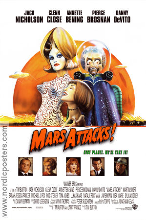 Mars Attacks 1997 poster Jack Nicholson Tim Burton