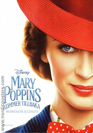 Mary Poppins Returns 2018 movie poster Emily Blunt Lin-Manuel Miranda Ben Whishaw Rob Marshall