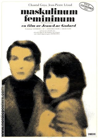 Masculin féminin 1966 poster Chantal Goya Jean-Luc Godard