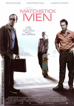 Matchstick Men 2003 movie poster Nicolas Cage Sam Rockwell Alison Lohman Ridley Scott
