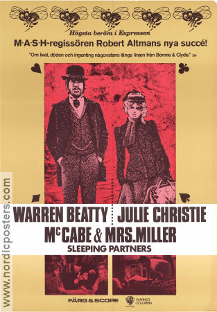 McCabe and Mrs Miller 1971 movie poster Warren Beatty Julie Christie Rene Auberjonois Robert Altman