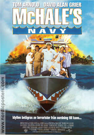 McHale´s Navy 1997 movie poster Tom Arnold Dean Stockwell Ernest Borgnine Bryan Spicer Ships and navy