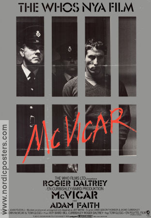 McVicar 1980 movie poster Adam Faith Roger Daltrey Cheryl Campbell Tom Clegg Police and thieves