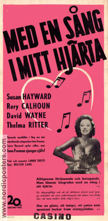 With a Song in My Heart 1952 poster Susan Hayward Lamar Trotti
