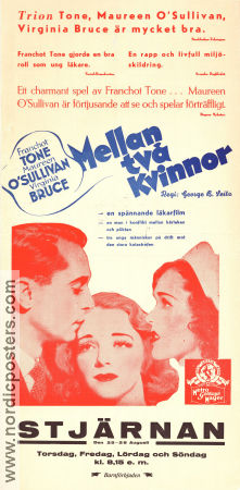 Between Two Women 1937 movie poster Franchot Tone Maureen O´Sullivan Virginia Bruce George B Seitz