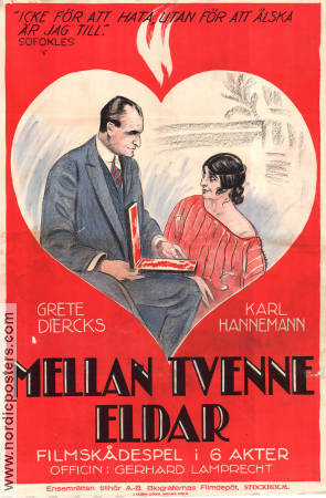 Schwere Tage 1923 movie poster Grete Dierchs Karl Hannemann