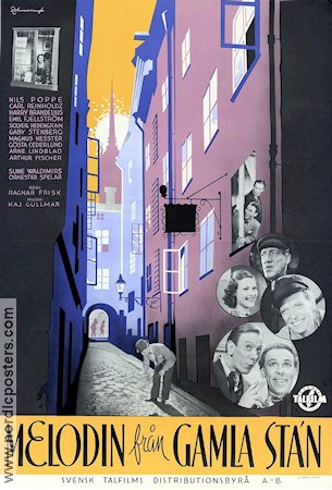 Melodin från Gamla stan 1939 movie poster Nils Poppe Carl Reinholdz Find more: Stockholm