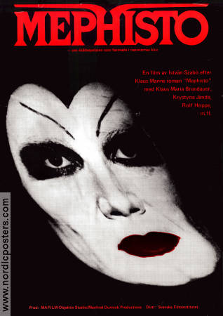 Mephisto 1981 movie poster Klaus Maria Brandauer Ildiko Bansagi Krystyna Janda Istvan Szabo Artistic posters Find more: Nazi
