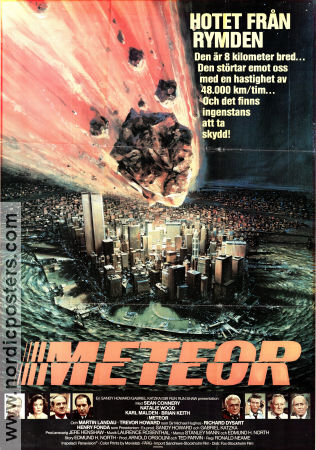 Meteor 1979 movie poster Sean Connery Natalie Wood Karl Malden Ronald Neame