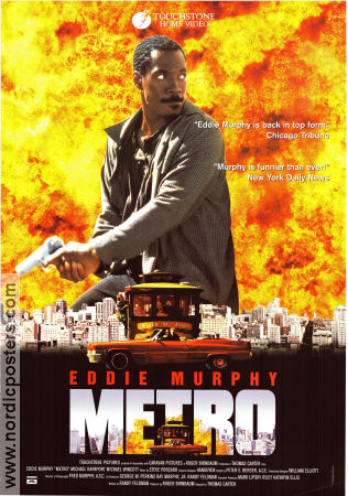 Metro 1997 poster Eddie Murphy Michael Rapaport Michael Wincott Thomas Carter Guns weapons Police and thieves