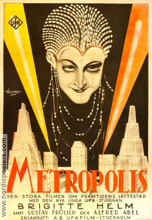 Metropolis 1927 poster Brigitte Helm Fritz Lang
