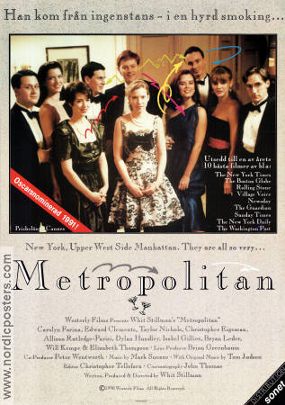 Metropolitan 1990 movie poster Carolyn Farina Whit Stillman