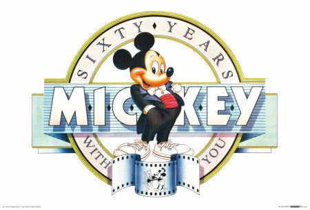 Mickey Mouse Sixty Years 1988 poster Mickey Mouse