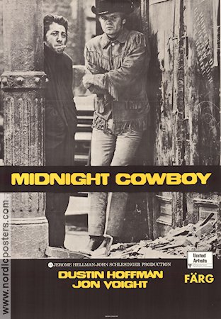 Midnight Cowboy 1969 movie poster Dustin Hoffman Jon Voight Sylvia Miles John Schlesinger
