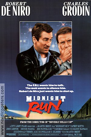 Midnight Run 1988 poster Robert De Niro Martin Brest