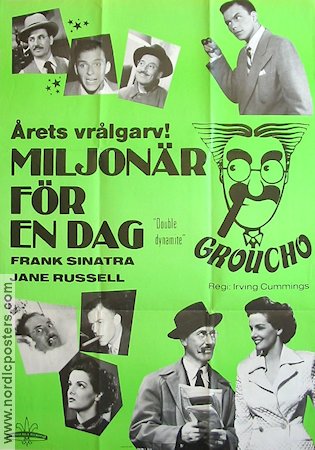 Double Dynamite 1951 movie poster Frank Sinatra Groucho Marx