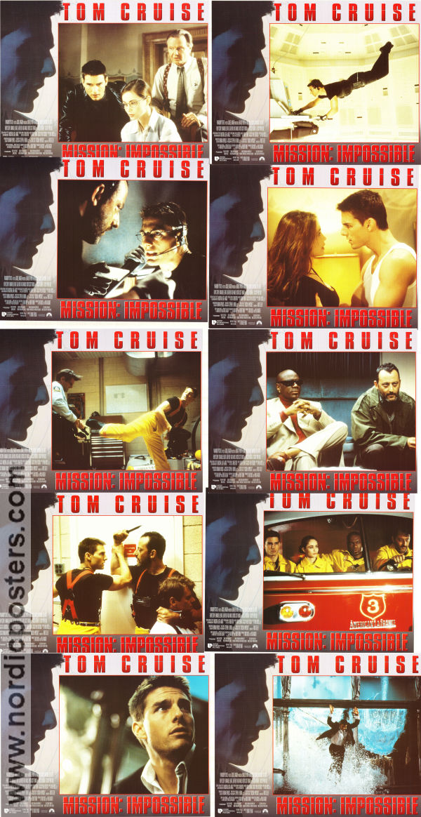 Mission Impossible 1996 lobby card set Tom Cruise Brian De Palma