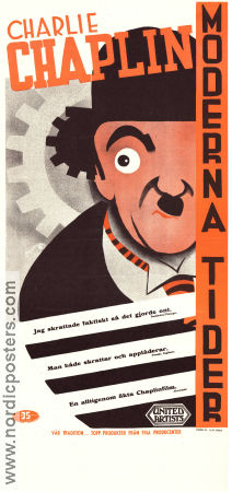 Modern Times 1936 movie poster Paulette Goddard Henry Bergman Charlie Chaplin