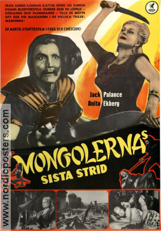 I mongoli 1961 movie poster Jack Palance Anita Ekberg André De Toth