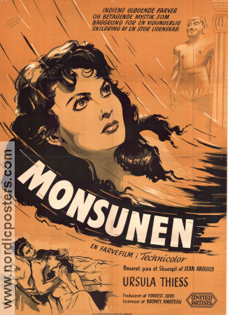 Monsoon 1952 movie poster Ursula Thiess Diana Douglas Rod Amateau Asia