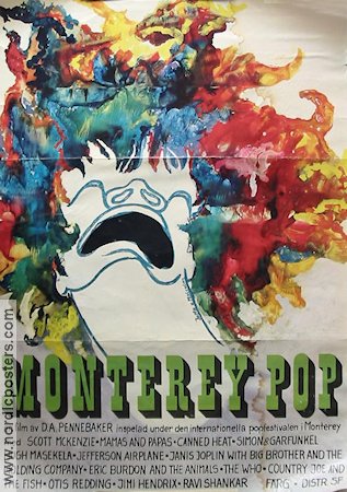 Monterey Pop 1969 poster Jimi Hendrix DA Pennebaker