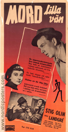 Mord lilla vän 1955 movie poster Inga Landgré Gösta Cederlund Peter Lindgren Torsten Lilliecrona Ingvar Kjellson Stig Olin