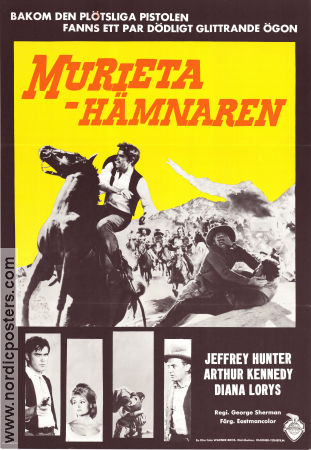 Murieta 1965 movie poster Jeffrey Hunter Diana Lorys Arthur Kennedy George Sherman