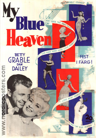 My Blue Heaven 1950 movie poster Betty Grable Dan Dailey David Wayne