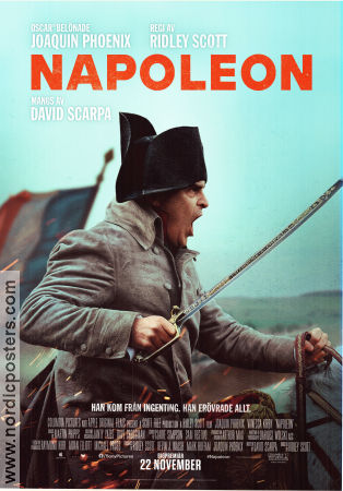 Napoleon 2023 movie poster Joaquin Phoenix Vanessa Kirby Tahar Rahim Ridley Scott