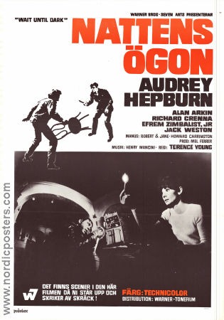 Wait Until Dark 1967 poster Audrey Hepburn Terence Young