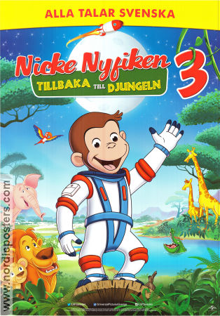 Curious George 3: Back to the Jungle 2015 movie poster Frank Welker Phil Weinstein Animation