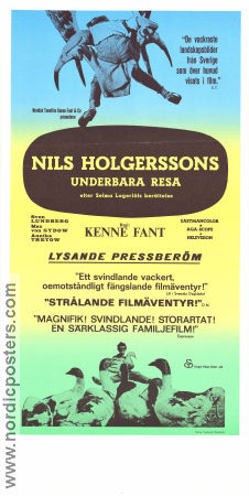 Nils Holgerssons underbara resa 1962 poster Sven Lundberg Kenne Fant