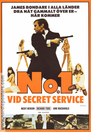 No 1 of the Secret Service 1977 movie poster Nicky Henson Richard Todd Aimi MacDonald Lindsay Shonteff