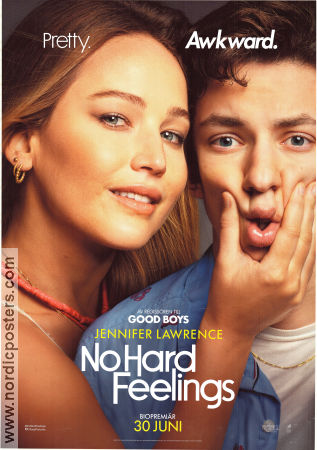 No Hard Feelings 2023 movie poster Jennifer Lawrence Andrew Barth Feldman Laura Benanti Gene Stupnitsky