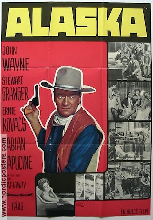 North to Alaska 1960 movie poster John Wayne Stewart Granger Fabian Ernie Kovacs Henry Hathaway