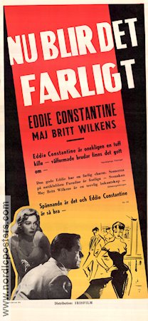 Ca va barder 1955 movie poster Eddie Constantine Maj Britt Wilkens Jean Danet John Berry