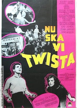 Hey Let´s Twist 1961 movie poster Joey Dee The Starliters Dance Rock and pop