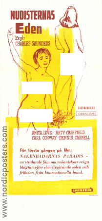 Nudist Paradise 1959 movie poster Anita Love Katy Cashfield Carl Conway Charles Saunders
