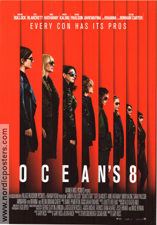 Ocean´s Eight 2018 movie poster Sandra Bullock Cate Blanchett Anne Hathaway Gary Ross