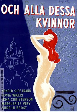 Och alla dessa kvinnor 1944 movie poster Arnold Sjöstrand Sonja Wigert
