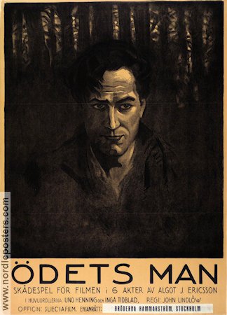 Ödets man 1924 movie poster Uno Henning Inga Tidblad