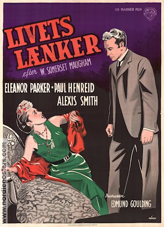 Of Human Bondage 1946 movie poster Eleanor Parker Paul Henreid