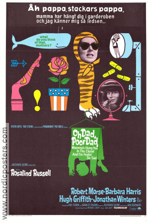 Oh Dad Poor Dad Mamma´s Hung You 1967 movie poster Rosalind Russell Robert Morse Barbara Harris Richard Quine Artistic posters