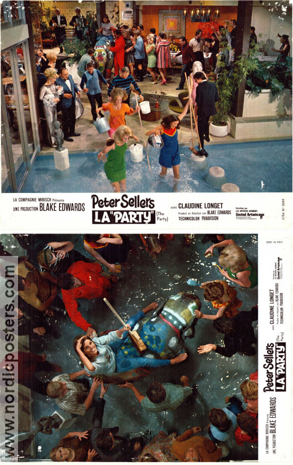 The Party 1968 lobby card set Peter Sellers Claudine Longet Natalia Borisova Blake Edwards